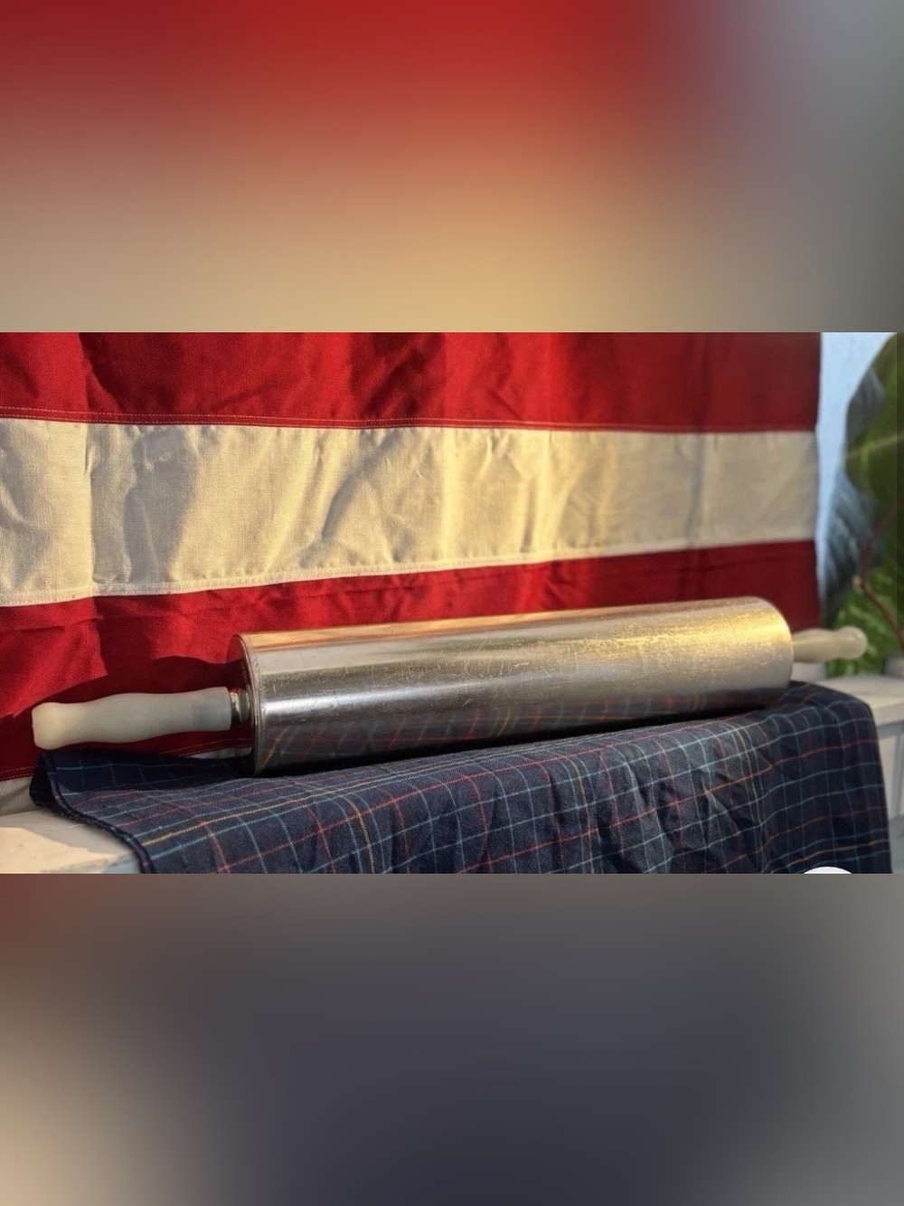 Commercial rolling pin, aluminum body // 17” body